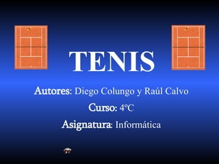 TENIS Autores :  Diego Colungo y Raúl Calvo Curso :  4ºC Asignatura :  Informática 