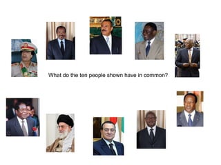 What do the ten people shown have in common? 