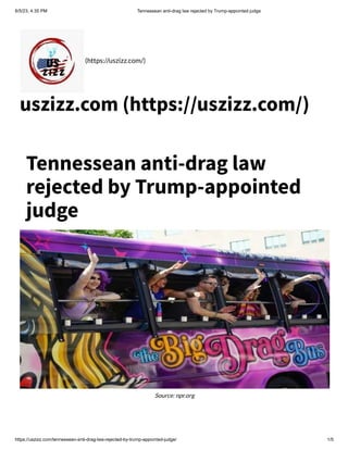 Tennessean anti-drag law rejected by Trump-appointed judge.pdf
