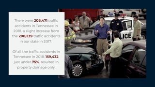 There were 208,471 traffic
accidents in Tennessee in
2018, a slight increase from
the 208,239 traffic accidents
in our sta...