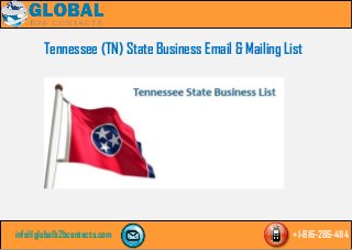 Tennessee (TN) State Business Email & Mailing List
info@globalb2bcontacts.com +1-816-286-4114
 