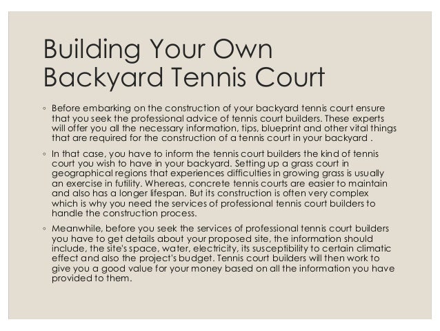 Tennis Court Construction Installation Resurfacing Guide
