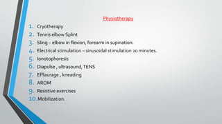 Tennis elbow & Golfers elbow PHYSIOTHERAPY | PPTX