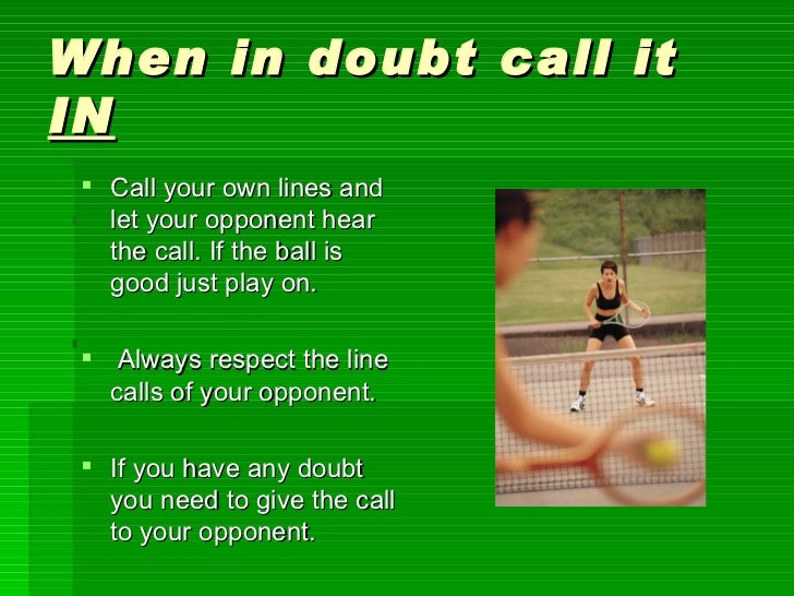 Tennis etiquette