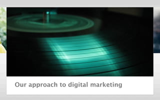 Our approach to digital marketing
 