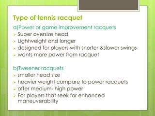 Power Racquets Difference Tennis presentation slide FINAL | PPTX