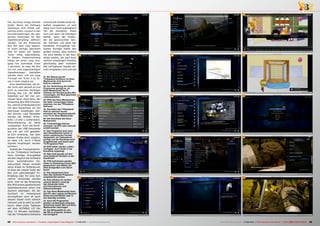 6
22
23
21
24
25
26
27
28
29
30
31
32
33
34
35
28 29TELE-audiovision International — The World‘s Largest Digital TV Trade Magazine — 07-08/2013 — www.TELE-audiovision.com www.TELE-audiovision.com — 07-08/2013 — TELE-audiovision International — 全球发行量最大的数字电视杂志
hat, durchaus einige Vorteile
bietet. Bevor die Software
überhaupt ihre Arbeit auf-
nehmen kann, müssen in den
Grundeinstellungen die pas-
senden Parameter für den
Satellitenempfang definiert
werden. Da die Streaming
Box Moi über zwei separa-
te Tuner verfügt, geschieht
dies für jeden der beiden
Tuner völlig eigenständig.
In diesem Zusammenhang
haben wir einen Loop Aus-
gang von zumindest Tuner
1 vermisst, so dass die Box
nur mit zwei eigenständigen
Signalleitungen betrieben
werden kann und ein Loop
Through von Tuner 1 zu Tu-
ner 2 nicht möglich ist.
Eine Satellitenliste, die lei-
der nicht sehr aktuell ist und
auch so manchen wichtigen
Eintrag wie z.B. die BADR
Satelliten auf 26° Ost ver-
missen lässt, dient dazu, der
Streaming Box MOI mitzutei-
len, welche Orbitalpositionen
mit dem Equipment vor Ort
überhaupt empfangen wer-
den können. Laut Hersteller
werden die DiSEqC Proto-
kolle 1.0 und 1.1unterstützt,
Motorsteuerung ist keine
vorgesehen. Auch die Konfi-
guration der LNB Parameter
wie z.B. der LOF gestalte-
te sich schwierig, war aber
letzten Endes doch möglich,
so dass z.B. auch C-Band
Signale empfangen werden
konnten.
Sobald der Transponderlis-
te der TVHeadend Software
neue Einträge hinzugefügt
werden beginnt die Software
einen automatischen Ka-
nalsuchlauf. Dieser versieht
seine Arbeit im Hintergrund,
so dass der zweite Tuner der
Box zum gleichzeitigen TV-
Empfang oder für eine Auf-
nahme verwendet werden
kann. Hier ist die Streaming
Box MOI einem gewöhnlichen
Satellitenreceiver schon mal
deutlich überlegen. Da der
Suchlauf im Hintergrund
durchgeführt wird ist auch
dessen Dauer nicht wirklich
relevant und so stört es wohl
kaum, dass unser Testscan
auf dem HOTBIRD 13° Ost
über 15 Minuten benötigte.
Hat die TVHeadend Software
21. Die Steuerung der
TVHeadend Software via Xbox
Mediacenter wird durch ein
Add-on realisiert
22. Zur Verbindung der beiden
Programme genügt es, im
Xbox Mediacenter die IP
Adresse der Streaming Box Moi
einzutragen, der Rest geschieht
vollautomatisch
23. EPG des Xbox Mediacenter.
Die dafür notwendigen Daten
stammen von der TVHeadend
Software
24. Nachdem das TVHeadend
Add-on aktiviert wurde
erscheint der Hauptmenüpunkt
Live TV im Xbox Mediacenter
25. Die Kanalliste des Xbox
Mediacenter
26. Timereinträge können
entweder via EPG oder manuell
erstellt werden
27. Das Programm wird nach
dem Kanalwechsel immer in
einem verkleinerten Fenster
dargestellt, ein Tastendruck
genügt und die Kanalliste wird
ausgeblendet und macht dem
TV-Programm Platz
28. EPG Daten werden, sofern
verfügbar, auch direkt in der
Kanalliste angezeigt
29. Was läuft gerade auf den
verschiedenen Sendern in der
Kanalliste?
30. PVR Aufnahmen werden
direkt im Streaming Center MOI
gespeichert und stehen auf
allen Endgeräten zum Abruf
bereit
31. Das Hauptmenü kann
über das laufende Programm
eingeblendet werden
32. Eine Infobox im rechten
unteren Bereich versorgt
den Anwender stets
mit Informationen und
Statusmeldungen
33. Das Xbox Mediacenter kann
den PC oder Laptop auf Wunsch
direkt herunterfahren oder in
den Standby schalten
34. Auch HD Programme
werden via Netzwerk zwischen
Streaming Center Moi und Xbox
Mediacenter übertragen
35. Die Bildqualität ist, wie
bei HD zu erwarten, einfach
hervorragend
erstmal alle Kanäle eines Sa-
telliten eingelesen, so sind
diese noch nicht automatisch
Teil der Kanalliste. Diese
wird erst dann mit Einträgen
befüllt, wenn der Anwen-
der die gewünschten Sen-
der markiert und aktiv der
Kanalliste hinzugefügt hat.
Dieses Konzept bietet den
großen Vorteil, dass wirklich
nur jene Sender in der Kan-
alliste landen, die man auch
wirklich empfangen möchte,
gleichzeitig aber trotzdem
alle verfügbaren Sender be-
reits eingelesen sind und auf
 