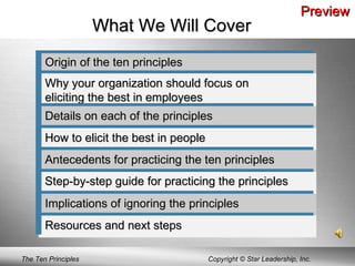 Ten Principles For Bringing Out The Best In Self And Others | PPT