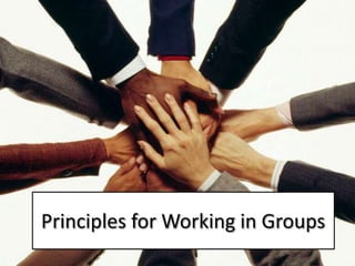 Principles for Working in Groups 