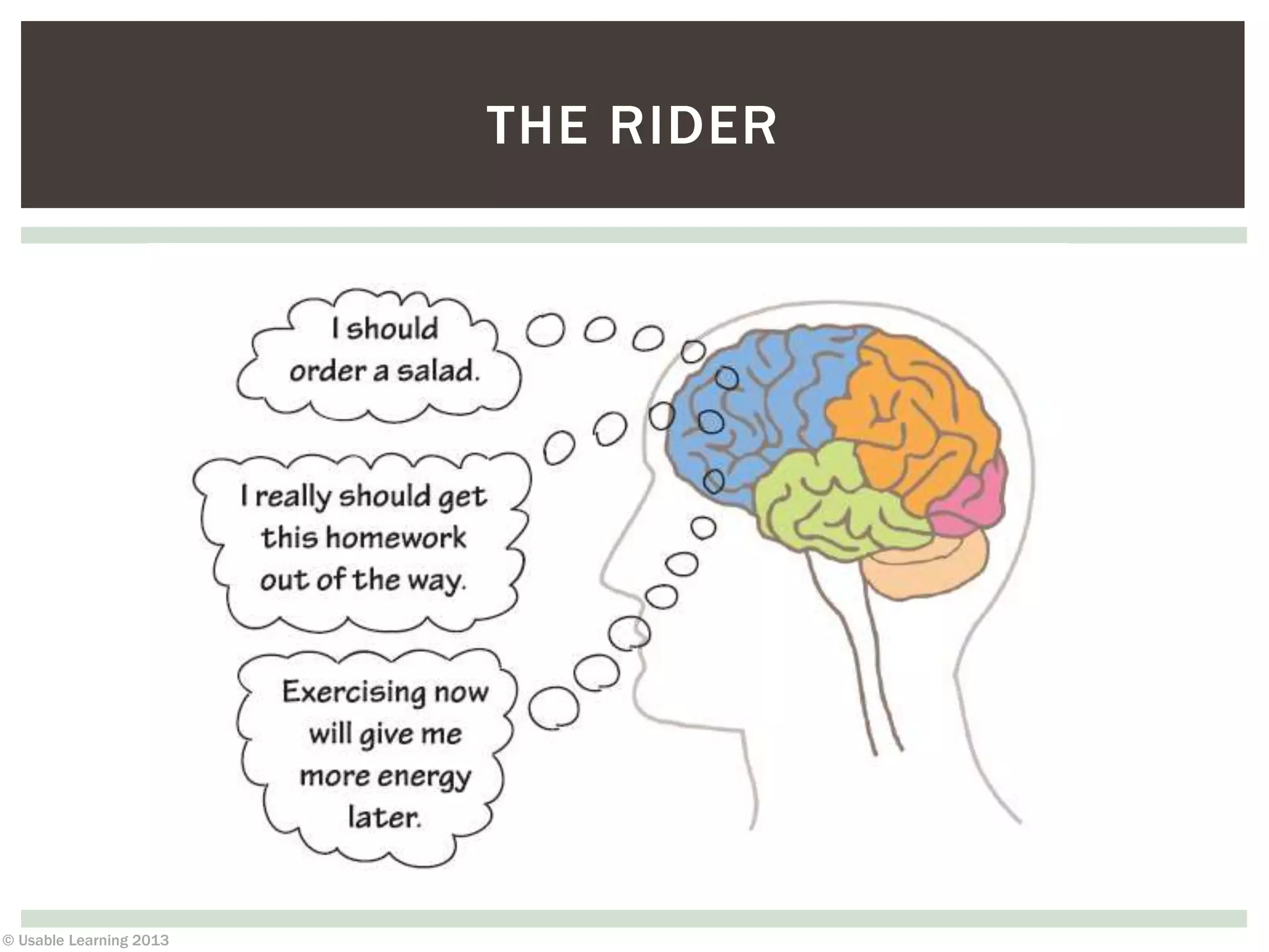 © Usable Learning 2013
THE RIDER
 