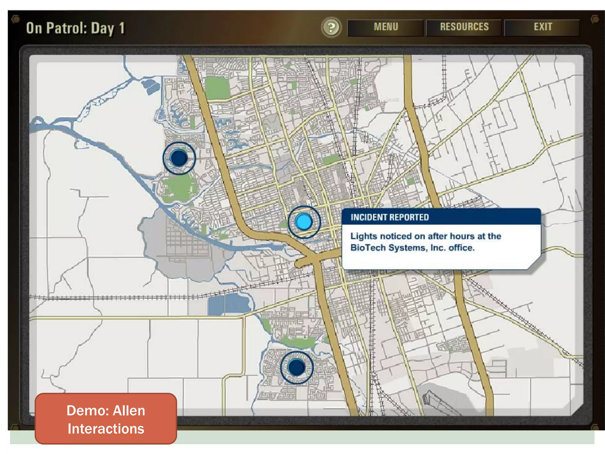 Demo: Allen
Interactions
 