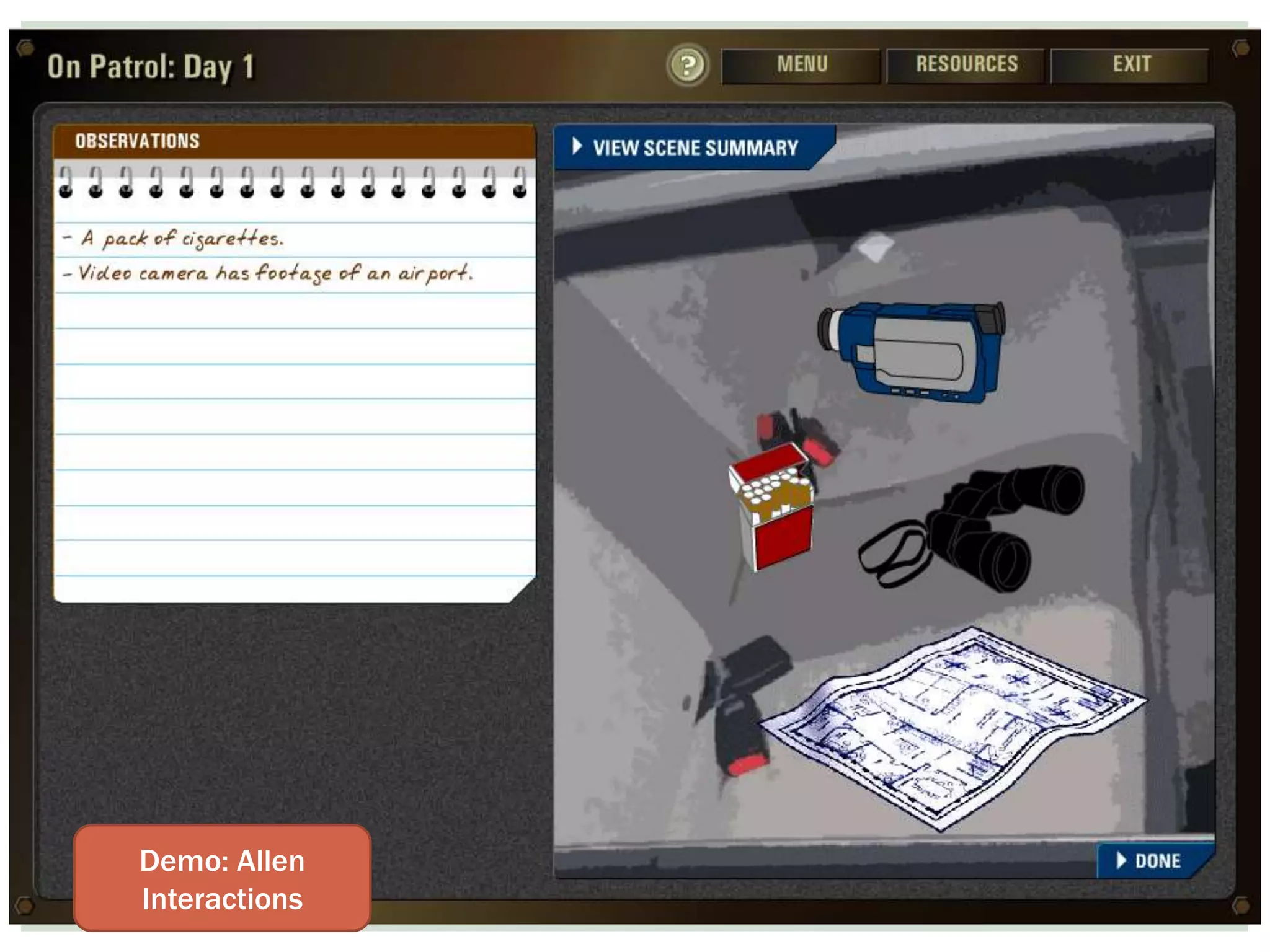 Demo: Allen
Interactions
 