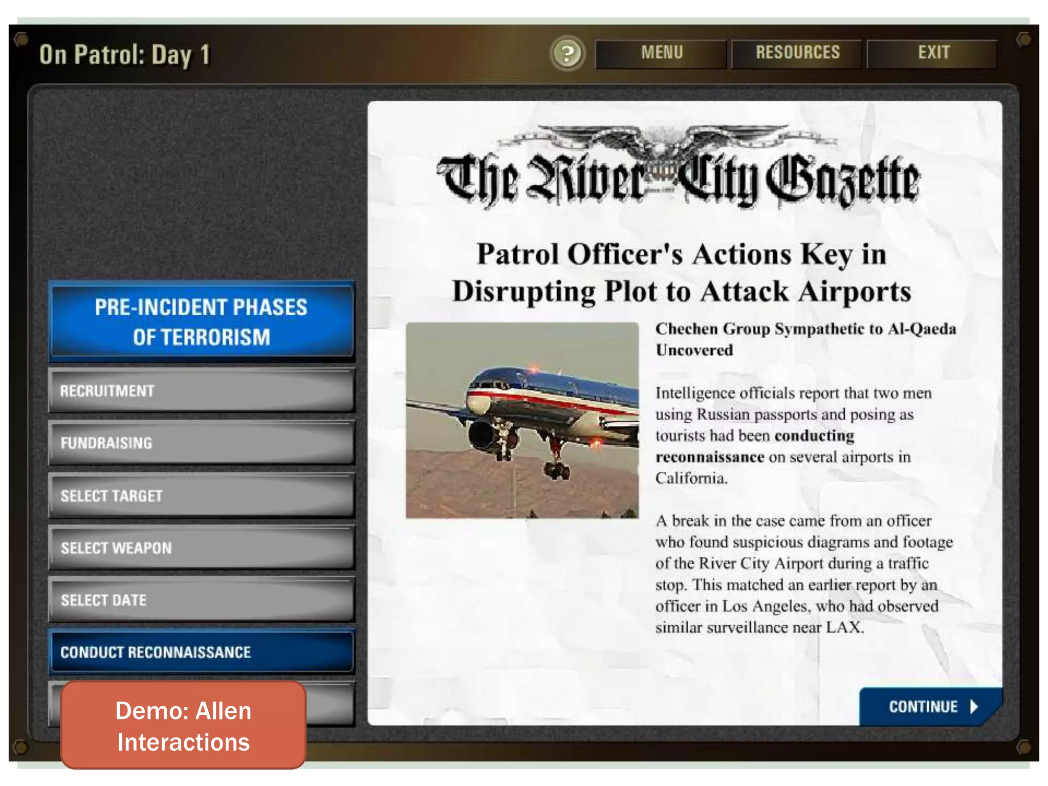 Demo: Allen
Interactions
 