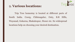 Ten reasons to book trip tree homestay