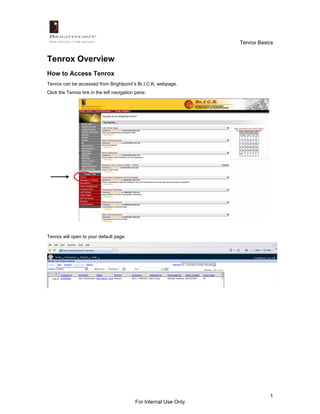 Tenrox Basics V5 | DOC