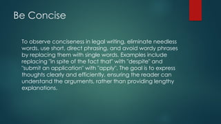 Ten Essential Grammar and Usage Rules for Effective Legal Writing | PPTX