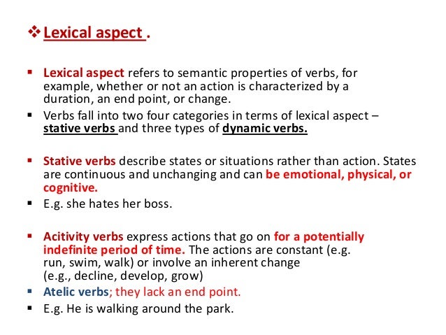 Tense and aspect