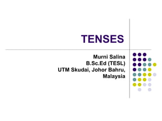 TENSES Murni Salina B.Sc.Ed (TESL) UTM Skudai, Johor Bahru, Malaysia 