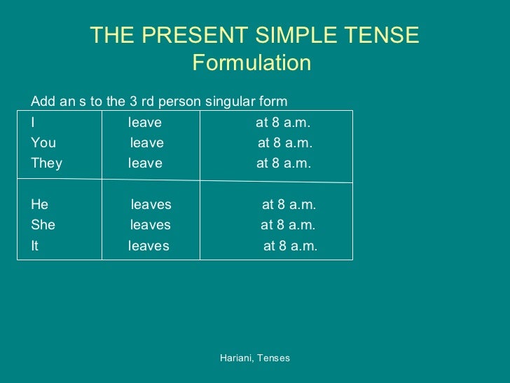 Tenses