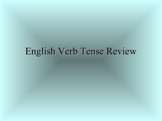 English Verb Tense Review

 