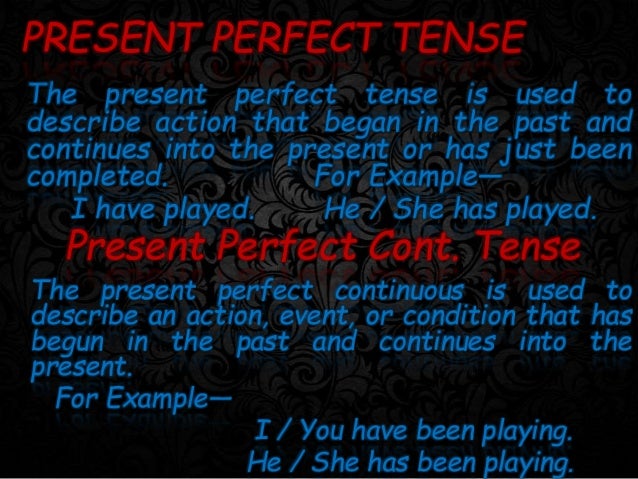 Tenses