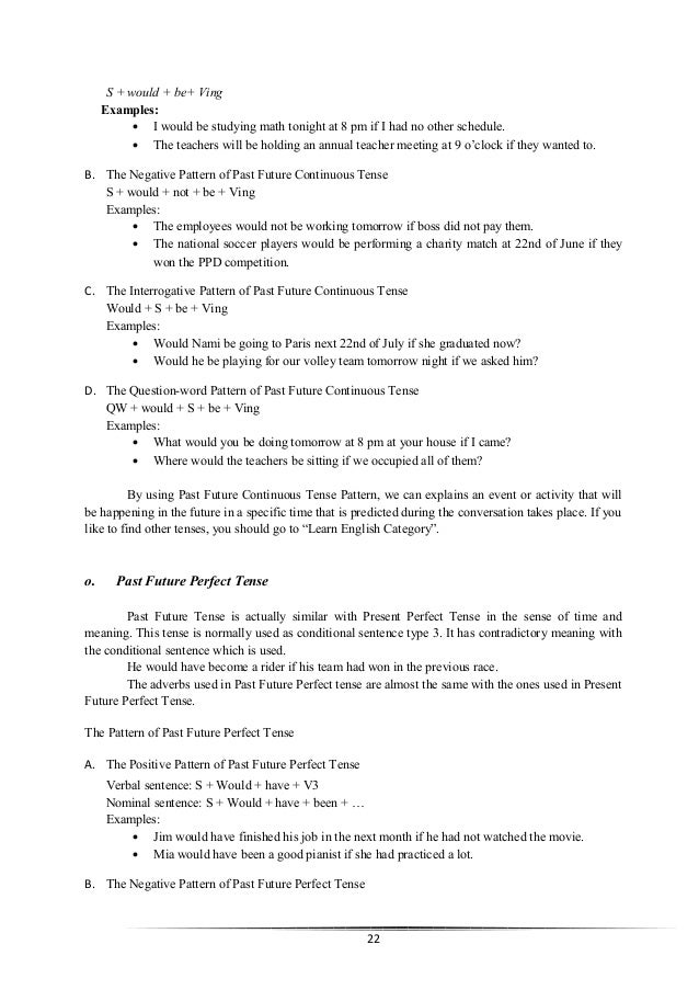 The Paper 16 Tenses English