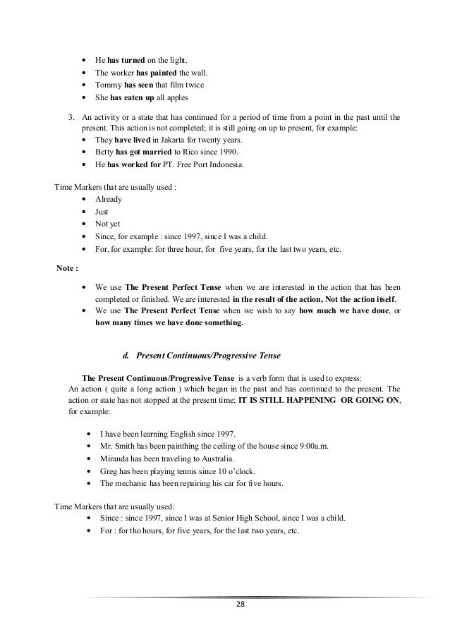 16 Tenses In English