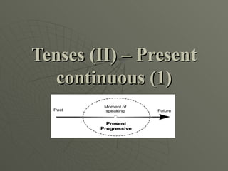 Tenses (II) – Present
   continuous (1)
 