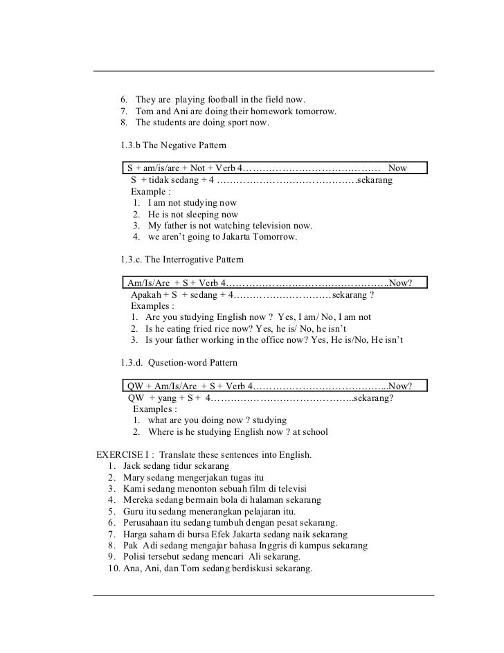 Tenses In Eng