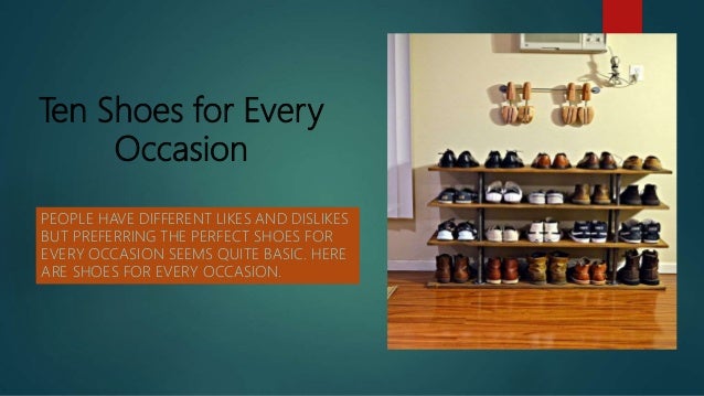 shoes for every occasion