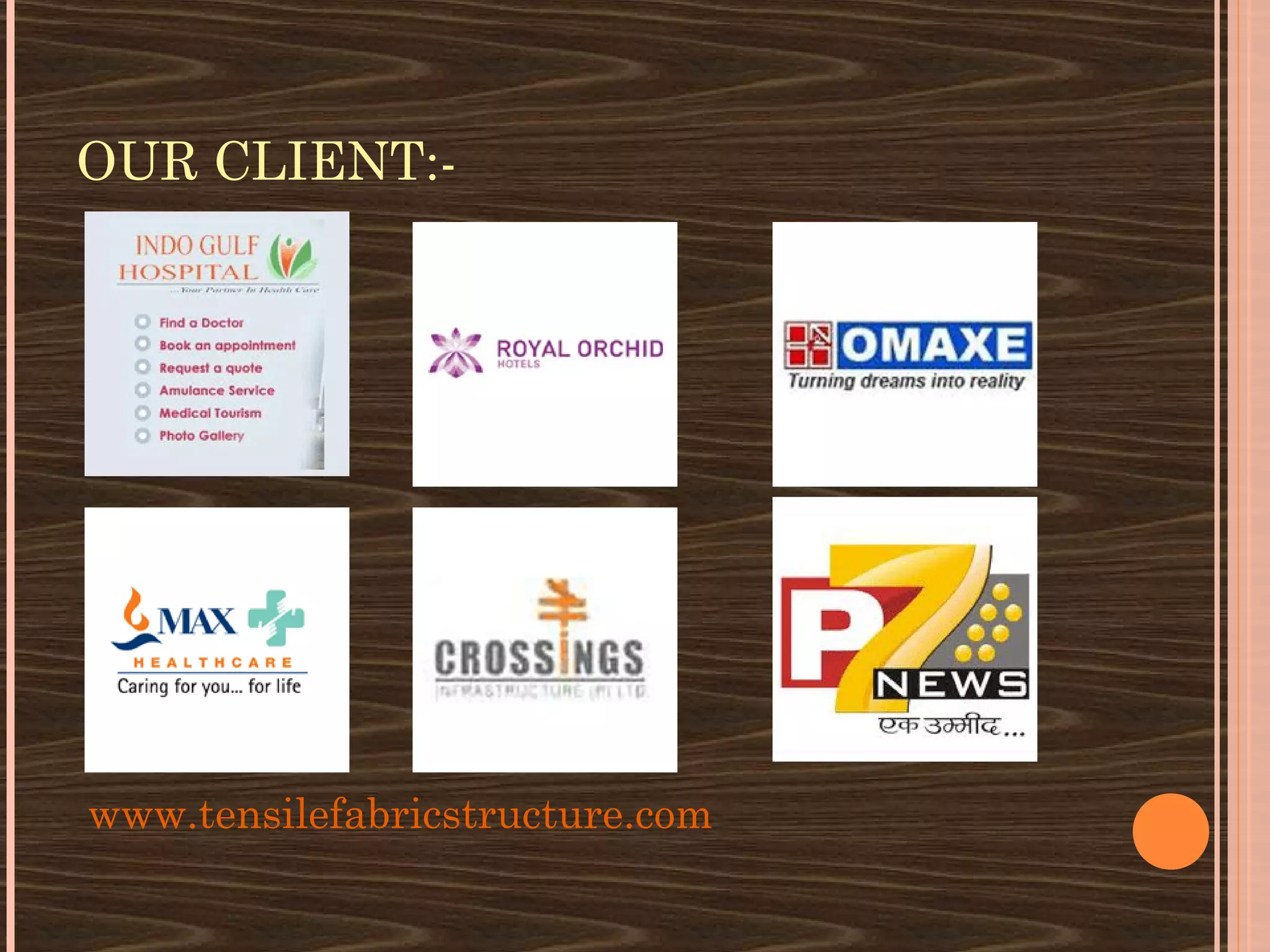 OUR CLIENT:-




www.tensilefabricstructure.com
 