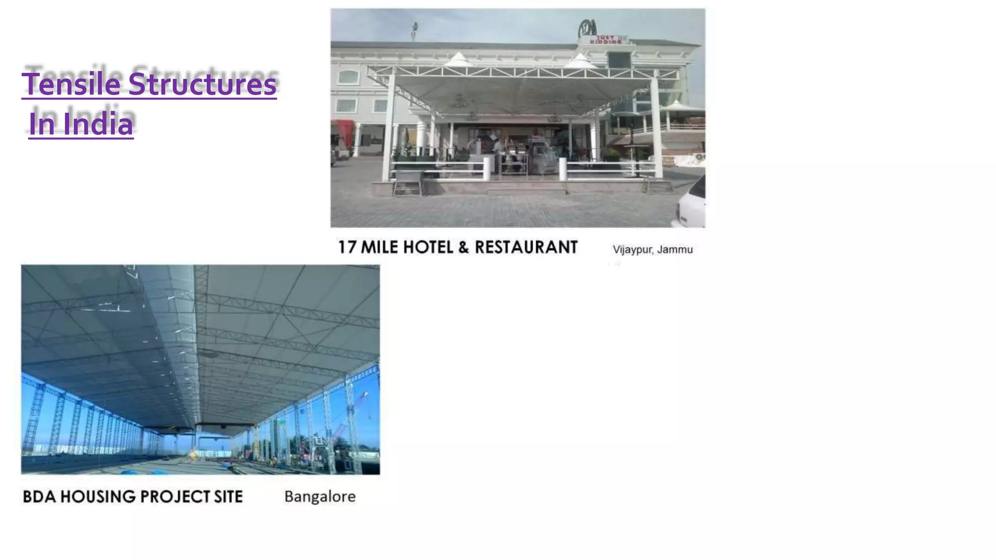 Tensile Structures
In India
 