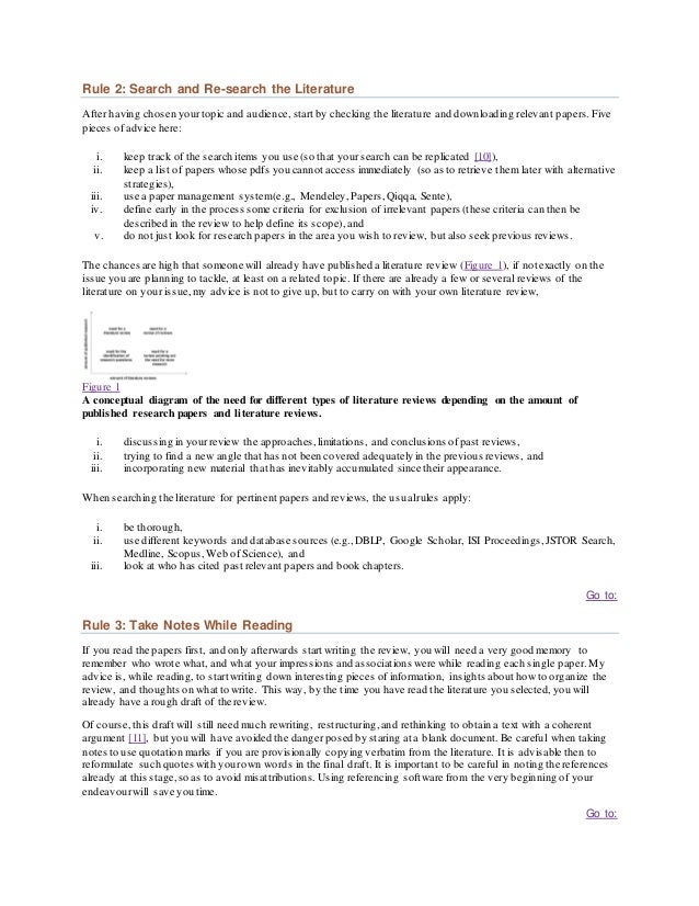 Literature review template picture