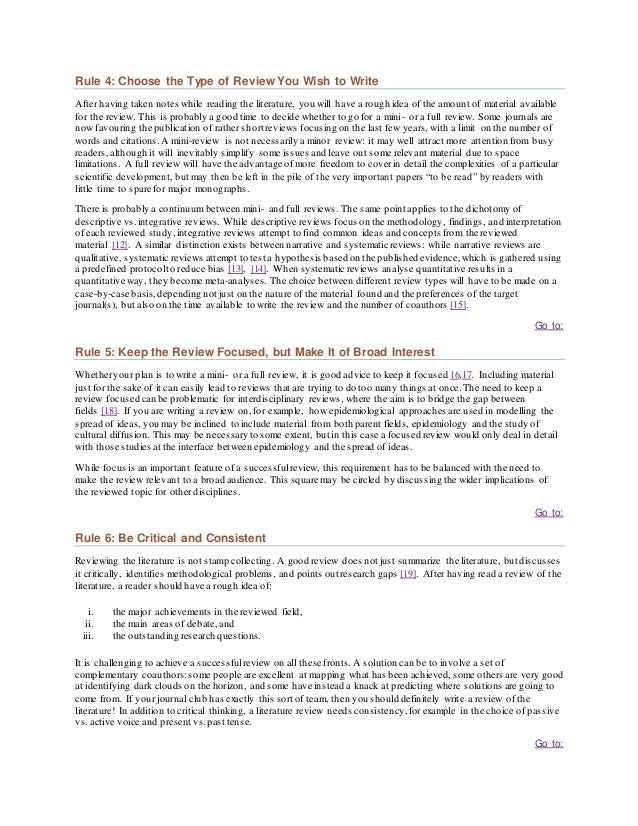 Medical literature review example image