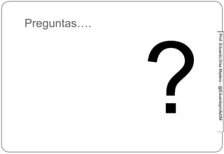 Prof.EduardoDíazMadero-@EduardoprofeDMProf.EduardoDíazMadero-@EduardoprofeDM
Preguntas….
 