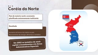 66
País de maioria rural e economia
planificada extremamente ineficiente
Aumento da fome e da miséria no país
Racionamento de energia, alimentos e remédios
Resultado
 