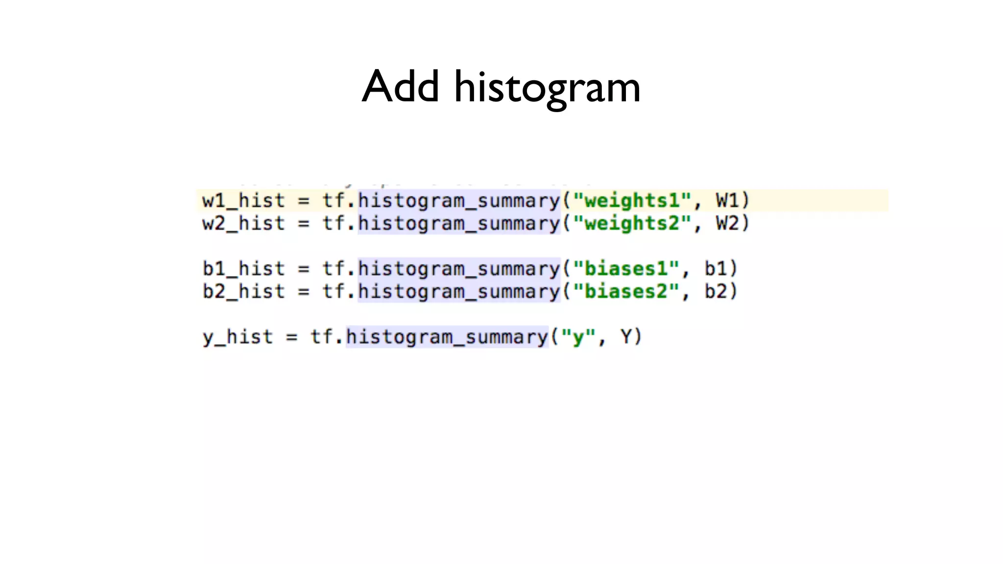 Add histogram