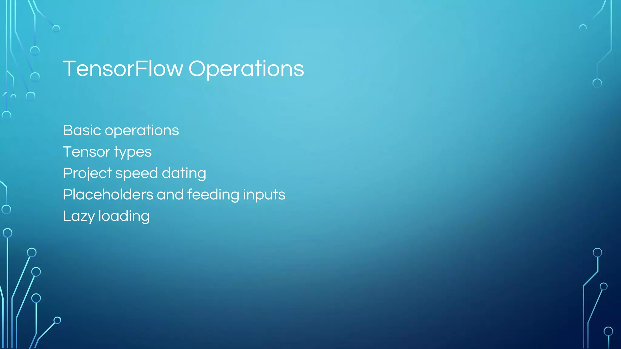 Why Graphs?
1. 계산 저장 (가져올 값으로 연결되는 하위 그래프 만 실행)
2. 계산을 작은 차동 조각으로 나누어 자동 차별화를 촉진합니다.
3. 분산 컴퓨팅을 촉진하고 여러 CPU, GPU 또는 장치에 작업을
분산시킵니다.
4. 많은 일반적인 기계 학습 모델은 일반적으로 지시 그래프로 이미
가르쳐지고 시각화됩니다
 