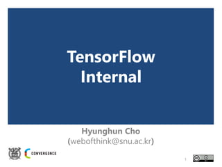 TensorFlow
Internal
Hyunghun Cho
(webofthink@snu.ac.kr)
1
 