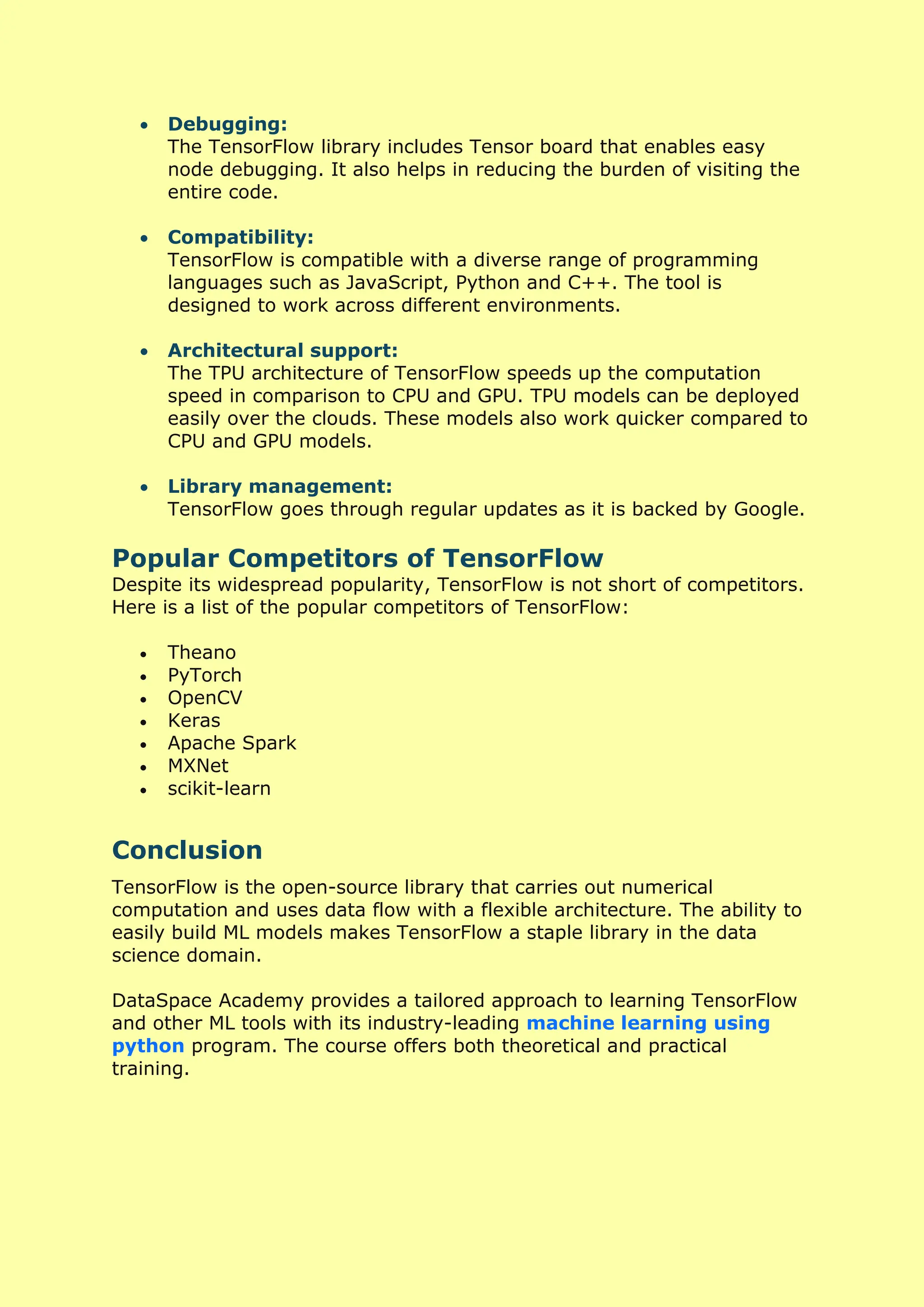 Tensorflow - Overview, Features And Advantages.pdf