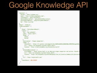 Google Knowledge API
 