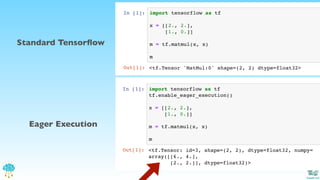 Catalit LLC
Standard Tensorﬂow
Eager Execution
 