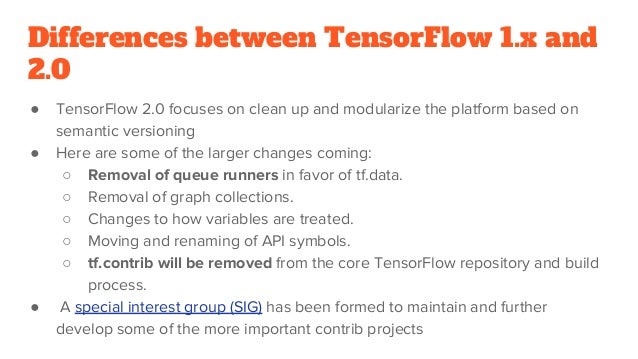 Tensor flow 2.0 what's new