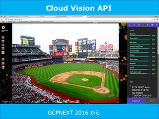 Cloud Vision API
GCPNEXT 2016 から
 