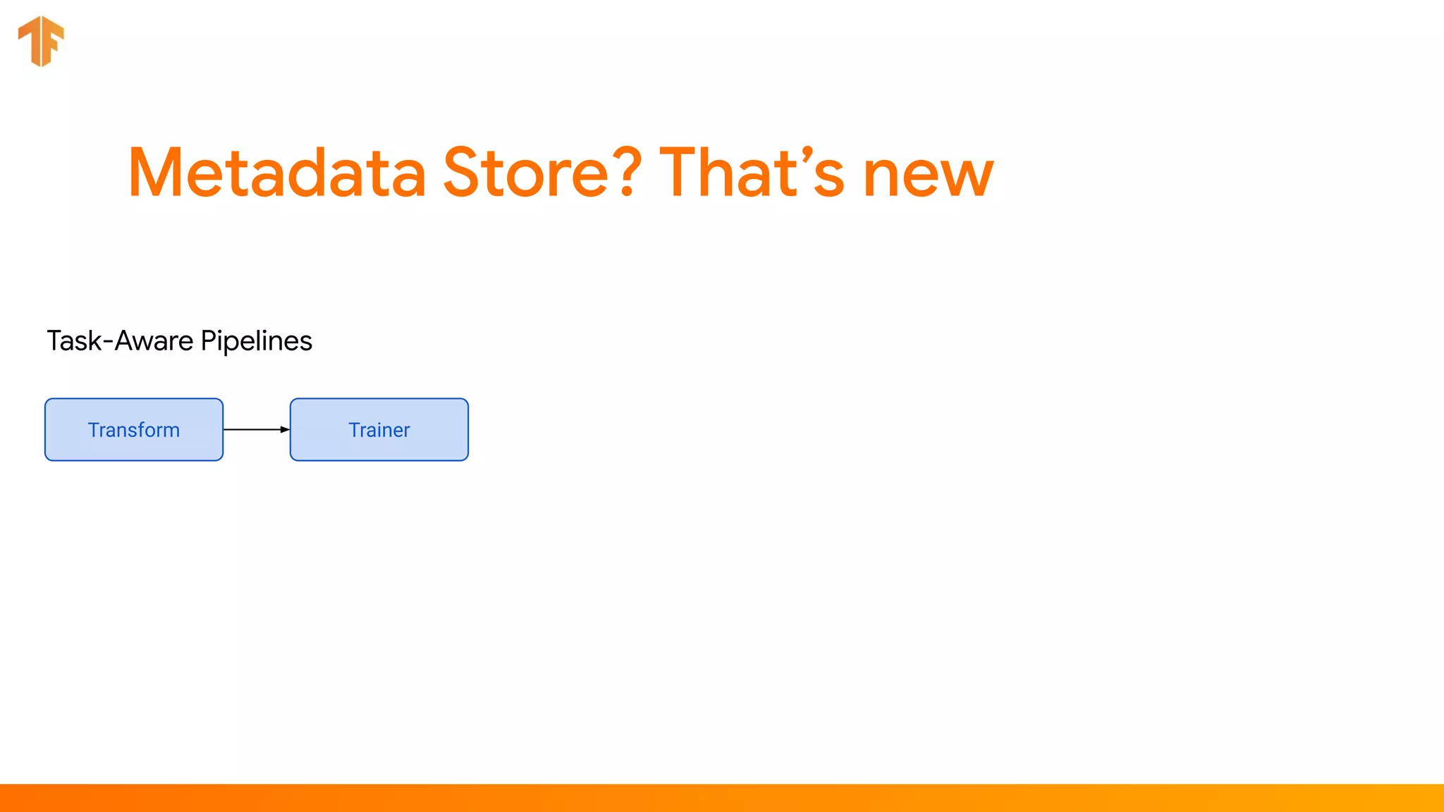Trainer
Task-Aware Pipelines
Transform
 