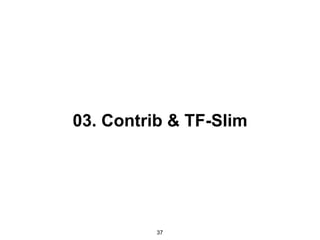 37
03. Contrib & TF-Slim
 