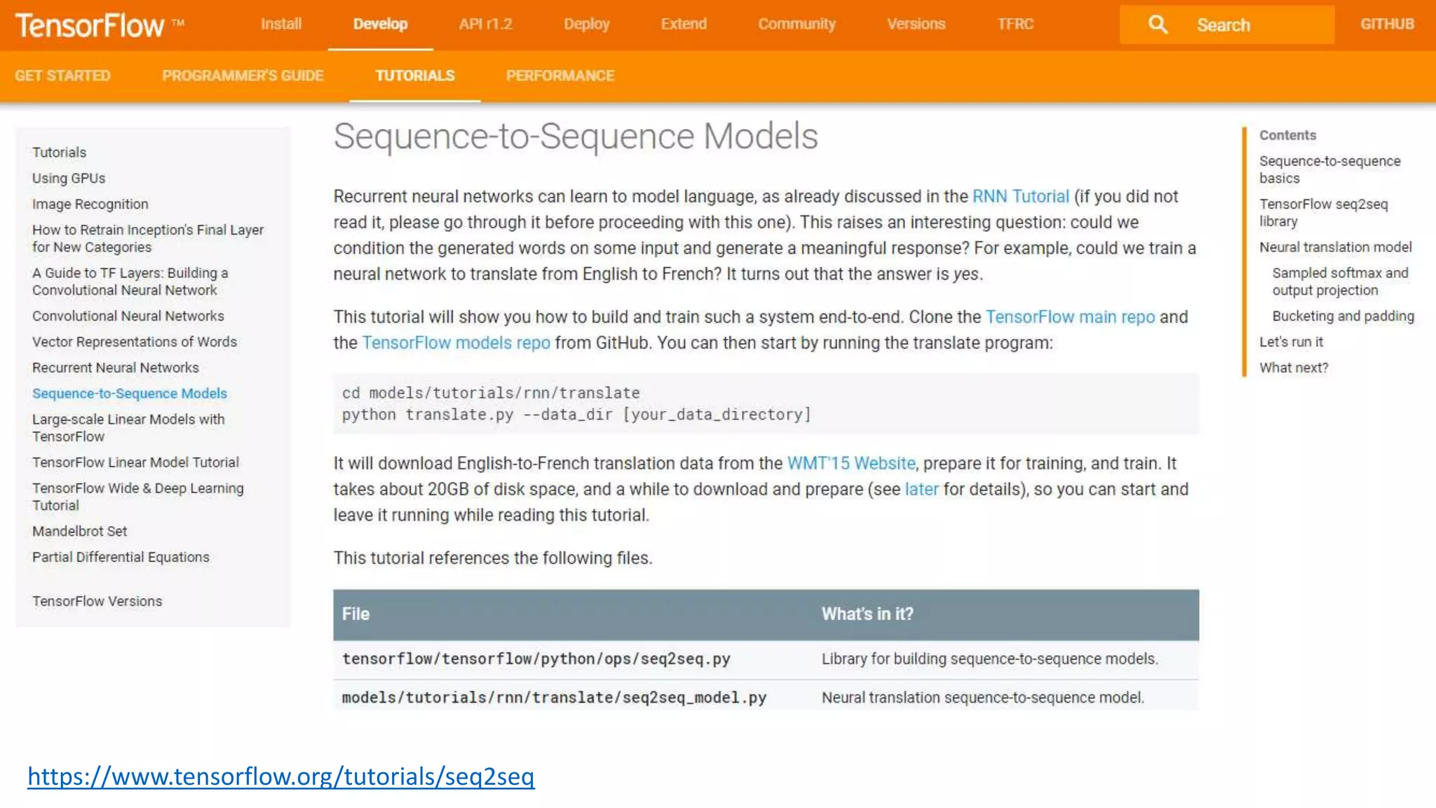 https://www.tensorflow.org/tutorials/seq2seq
 