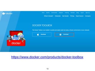 13
https://www.docker.com/products/docker-toolbox
 