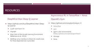 Tensorflow + Keras & Open AI Gym | PPT