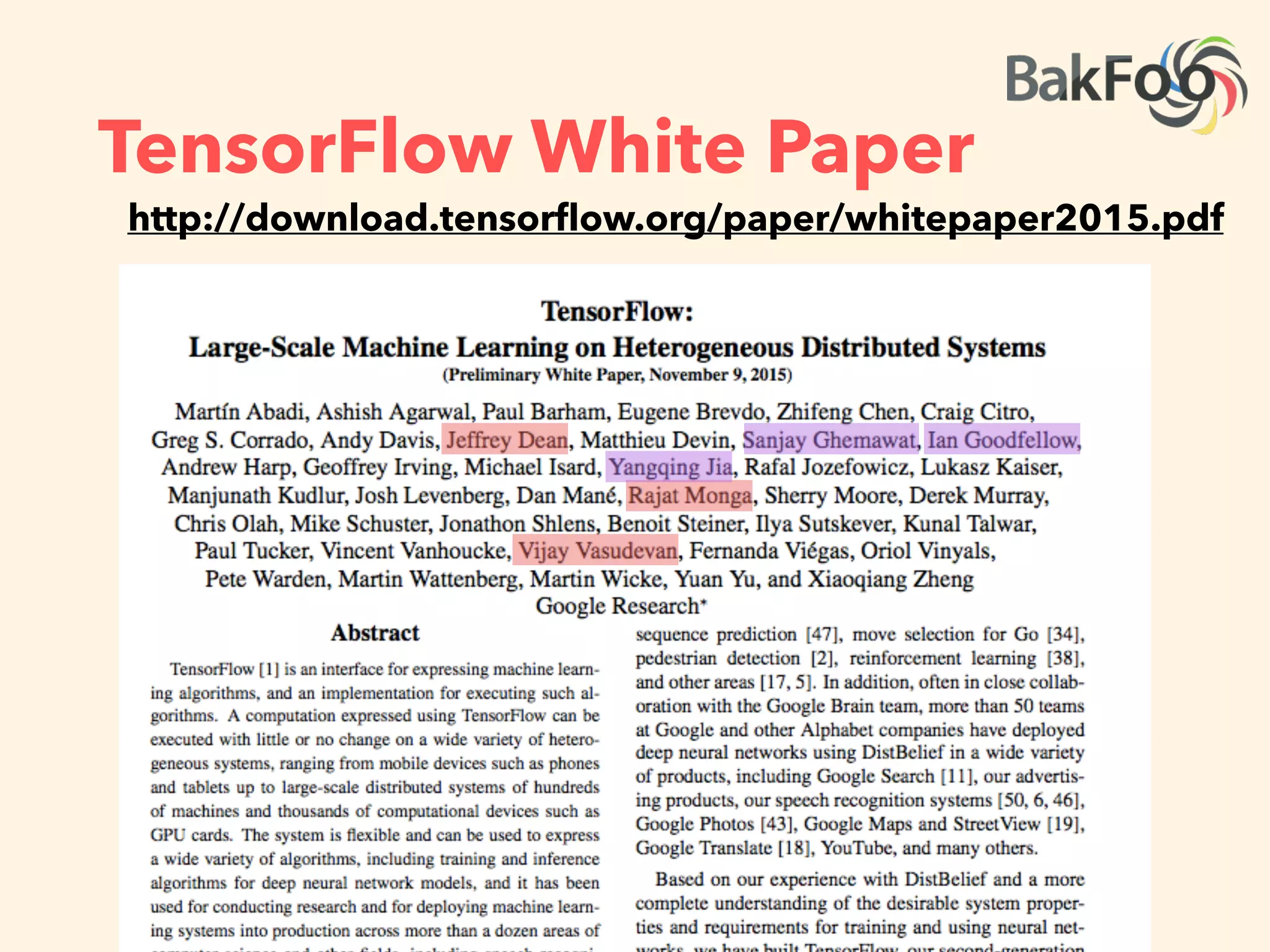 インストール
• 最初のリリースは動作環境も生焼け…
• Python2.7でないと動かない
• GPU: CUDA7.0 (7.5は動作しない）
• ProtocolBuffのバージョンでCaffeと衝突するこ
とがある
 